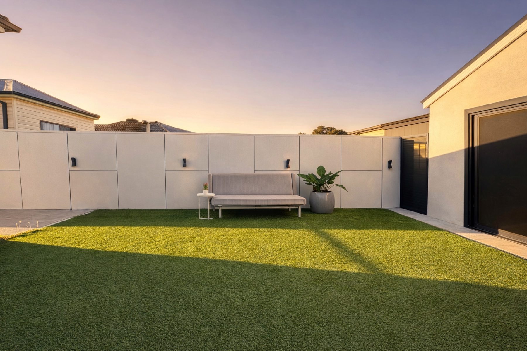 Courtyard at golden hour